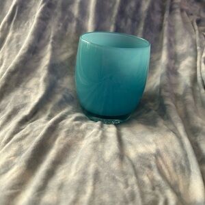 Glassybaby—Blue green Glass Candle Holder (Cabo)